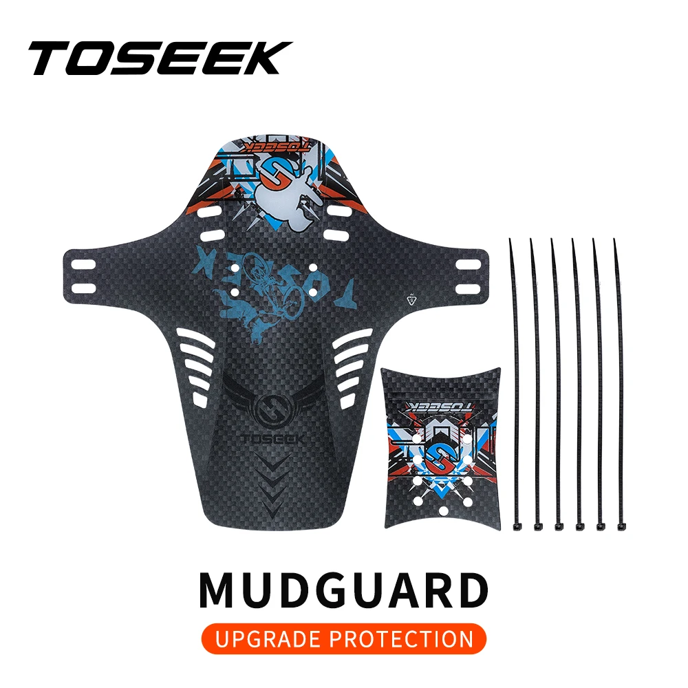 

TOSEEK Bicycle Fenders Bike Mudguard Plastic Colorful Fiber Front Rear MTB Mountain Bike Wings Mud Guard Cycling Accessories