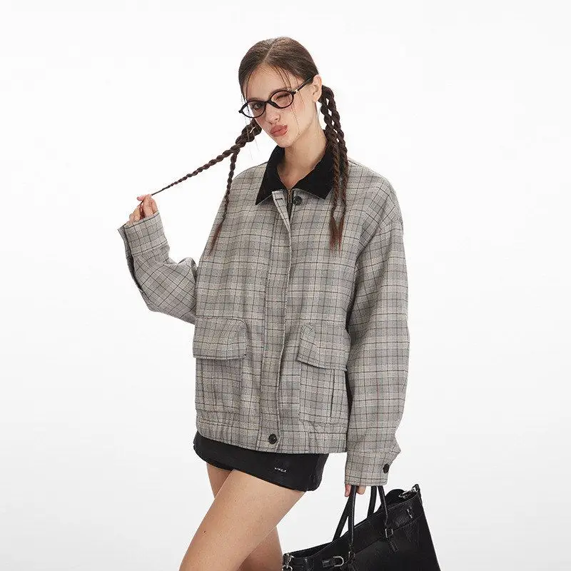 เสื้อแจ็คเก็ต HeyHenry รุ่นพรีเมียม สไตล์อเมริกัน ทรงหลวม สบายๆ สำหรับผู้ชายและผู้หญิง เสื้อโค้ทสำหรับฤดูใบไม้ร่วงและฤดูหนาว