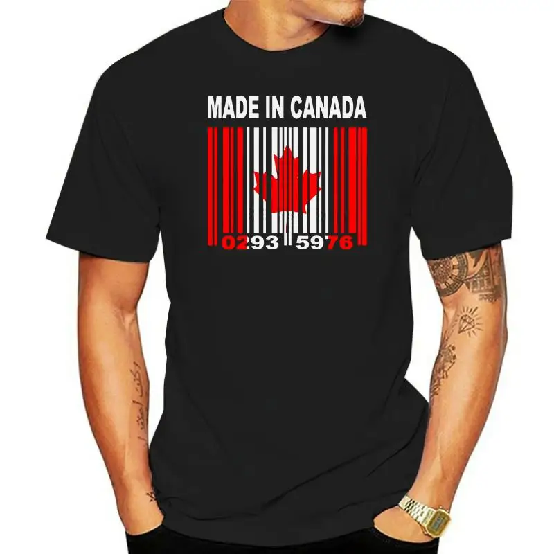 MADE IN CANADA Canadian Toronto Montreal Flag CUSTOM BARCODE NUMBERS T-shirt Y83 harajuku Summer 2022 tshirt