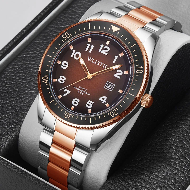

Swiss-Style* Men’s Quartz Watch, Waterproof Luminous Dial with Calendar, Luxury Business Wristwatch for Wholesale