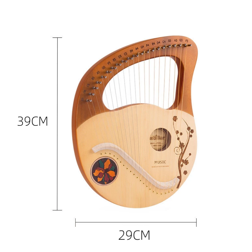 

21 Strings Lyre Lyre Lyre Harp Mahogany Music Instrument Tuning Wrench Music Instrument 2023 New Practical To Use