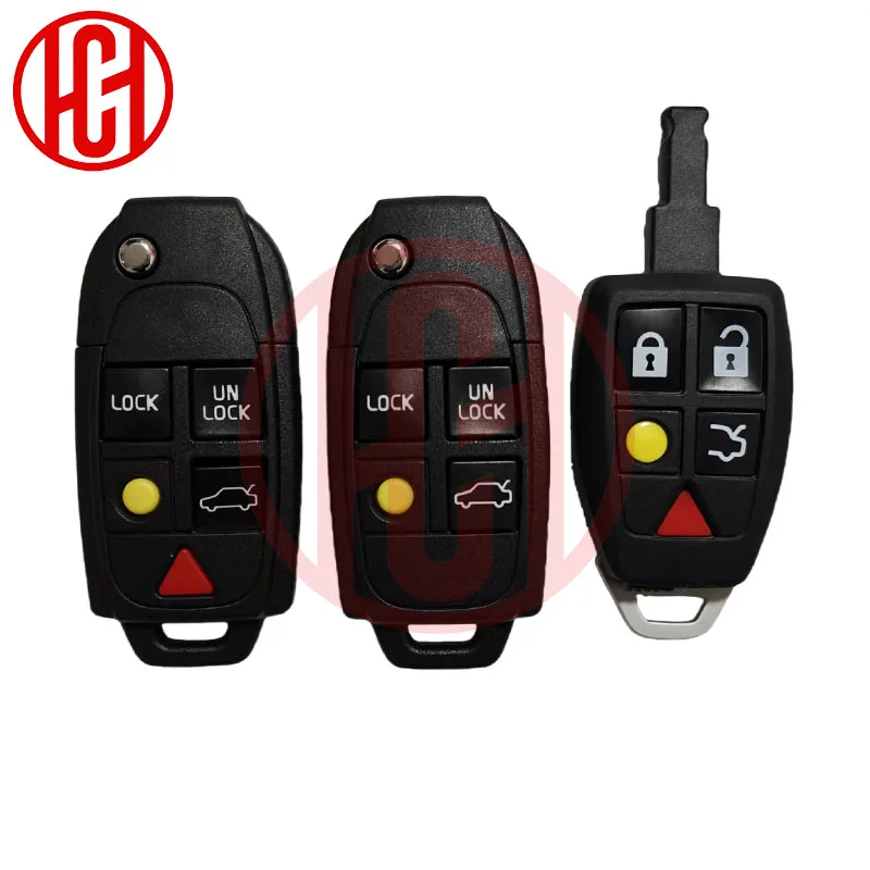 Coque de clé de voiture intelligente à 4/5 boutons pour Volvo XC70 XC90 V40 V50 V70 V90 C30 C70 S60 S40 D5