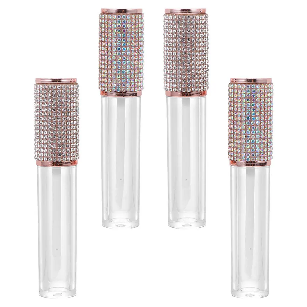 

4Pcs Gloss Tube Stylish Empty Lip Balm Tube for Women Reusable Lightweight Convenient Travel Makeup Organizer