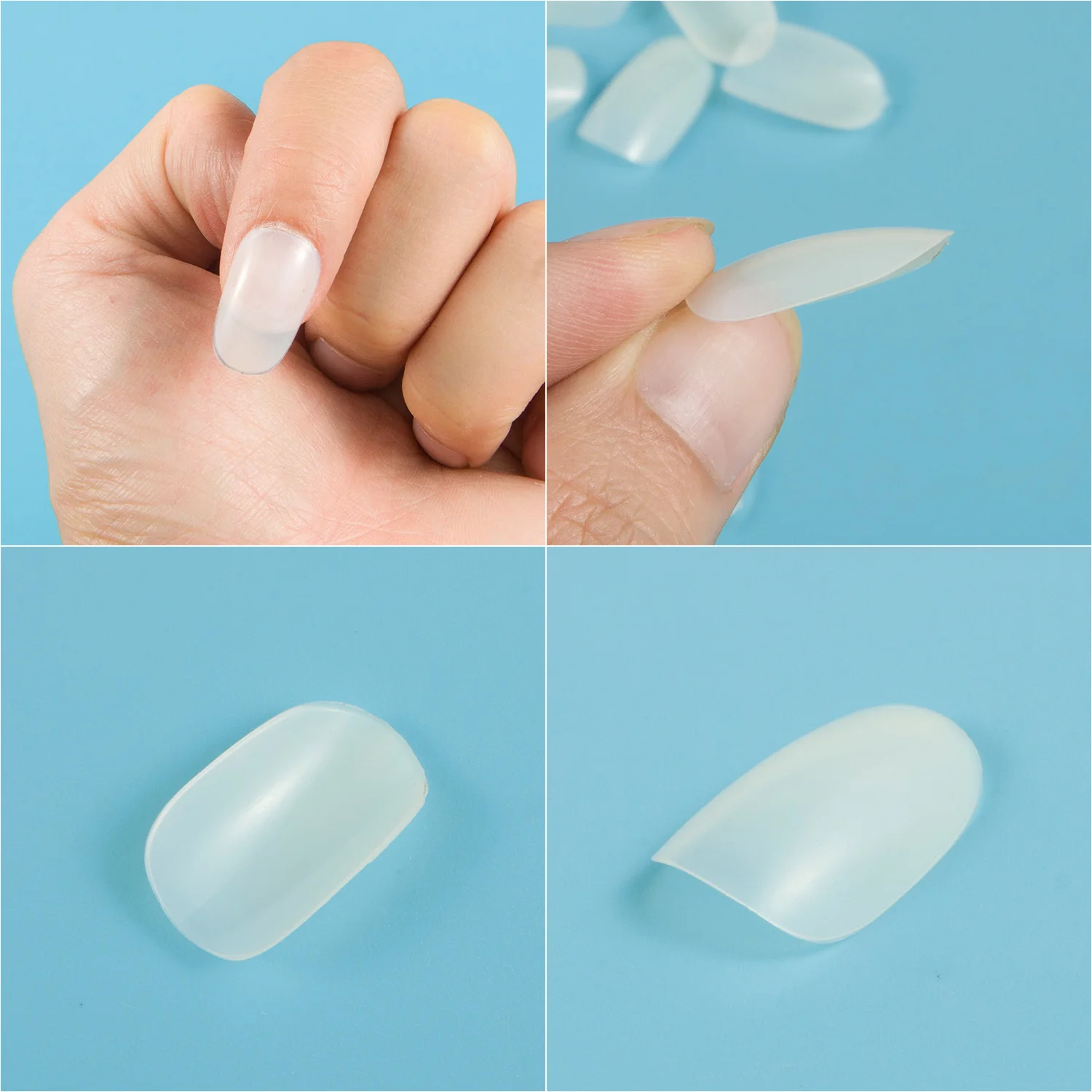 Middle Round Shape 100 Pieces Single Size False Nail Tips 10 Sizes Available Full Cover Refill Fake Nail Size 4 5 6 Small Nails