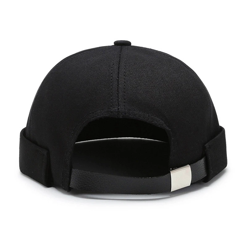 Men Vintage Dome Hat Brimless Beanie Cap Trendy Skullcap Breathable Cotton Sailor Caps Women Hip Hop Hat Solid Color Docker Hats