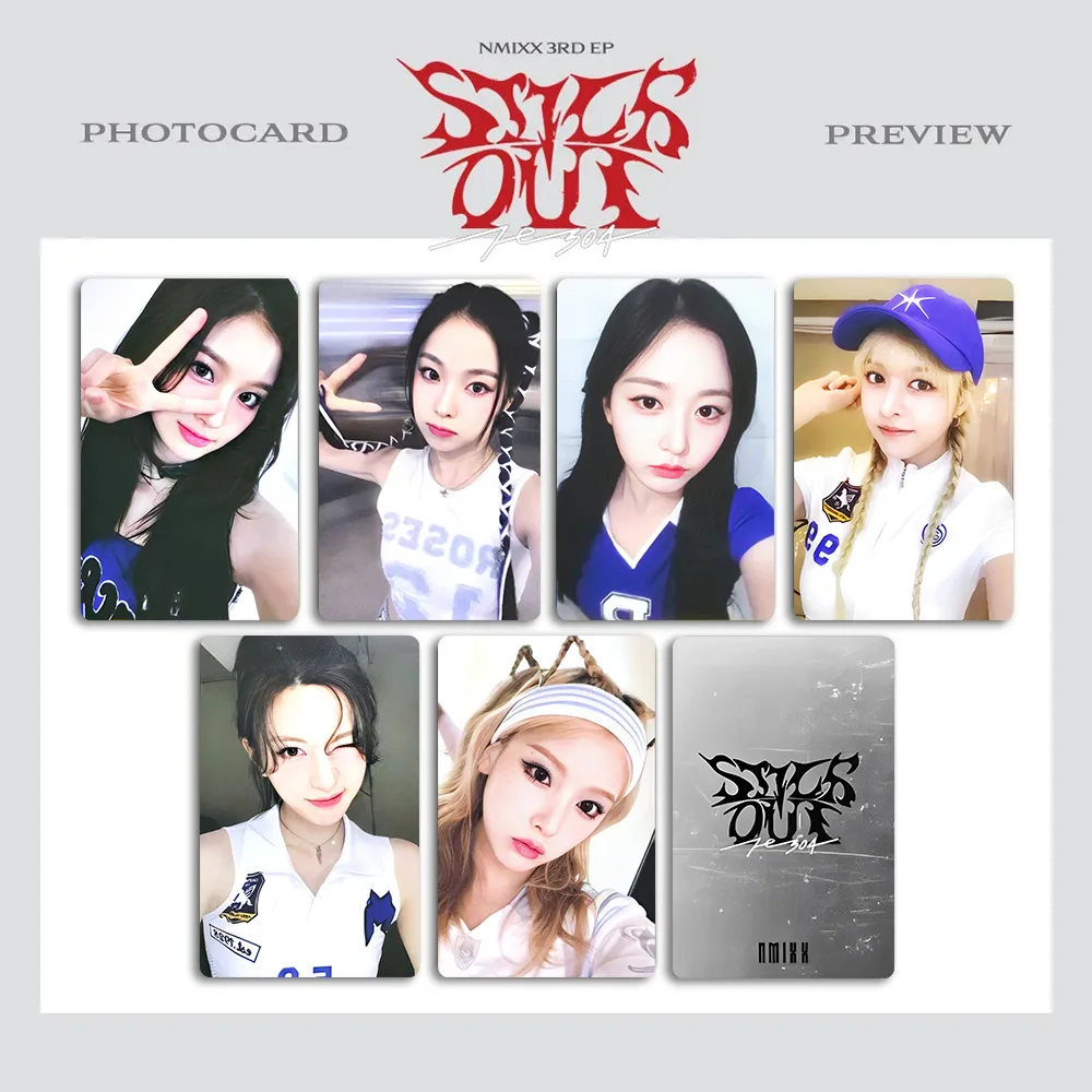 Kpop NMIXX photobcards Fe3O4 Album in STICK OUT cartoline con pellicola luminosa su entrambi i lati HAEWON LILY SULLYOON JIWOO Fans regalo da