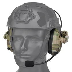 Noise Reduction Tactical Bluetooth Headset Dual Purpose Sound Headset for OPS Core ARC Wendy M-LOK Helmet Shooting Earmuffs