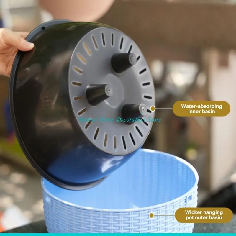 

H7BF Современная вертикальная садовая корзина Подвесной горшок для цветов для различных растений в домашних условиях