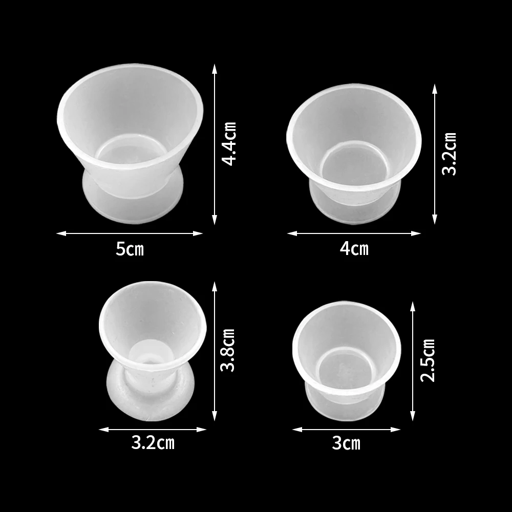 Elastyczna silikonowa kubek do mieszania dentystyczna 4 sztuk/zestaw samozestalająca się stomatologia laboratoryjna silikonowa miska do mieszania
