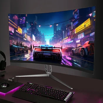 저렴한 모니터 게임 초박형 베젤, 커브드 모니터, 120Hz, 144Hz, 165Hz, 2k, 4k LED, 24 인치, 27 인치, 32 인치