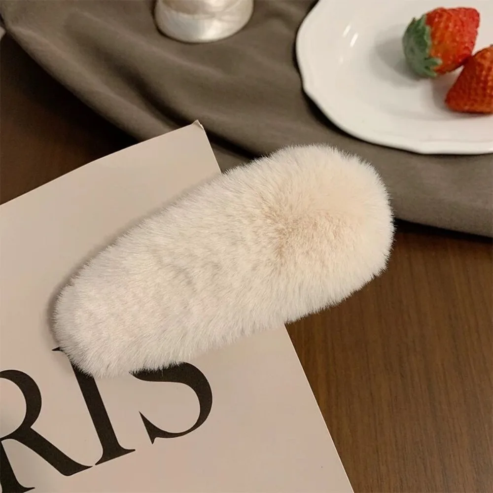 Adorable Versatile Waterdrop Hair Clips Fluffy Solid Color Bangs Clip Hair Clip Women Hair Accessories