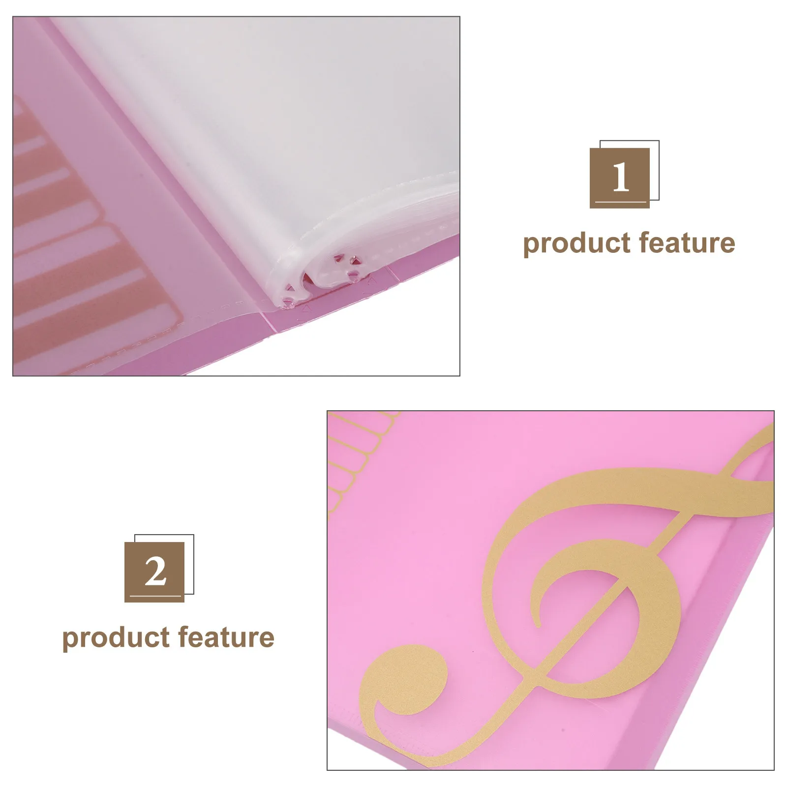 Sheet Music Folder A4 80 Pages Large Capacity Matte Finish Portable Piano Choir Band Flip Folder