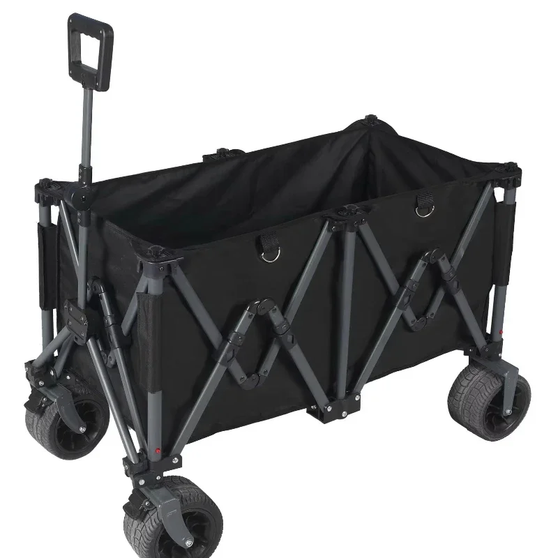 

Trolley Blue Red Adjustable Heavy Duty Foldable Utility Wagon Outdoor Camping Wagon Beach Picnic Camping Wagon