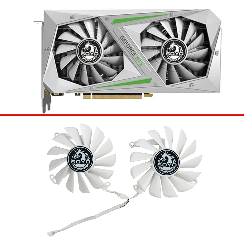 

Cooling fans 85MM 4PIN DIY RTX3060TI graphics card fan suitable for SOYO RTX3060TI 8GB 3060 GPU graphics card fan replacement