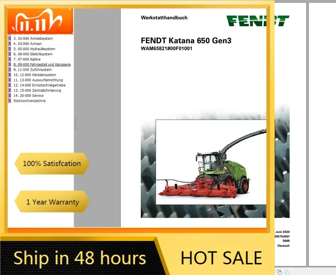 

TruckEPC FENDT Forage Harvester Diagrams, Operator & Workshop Manuals Multi Languages DVD