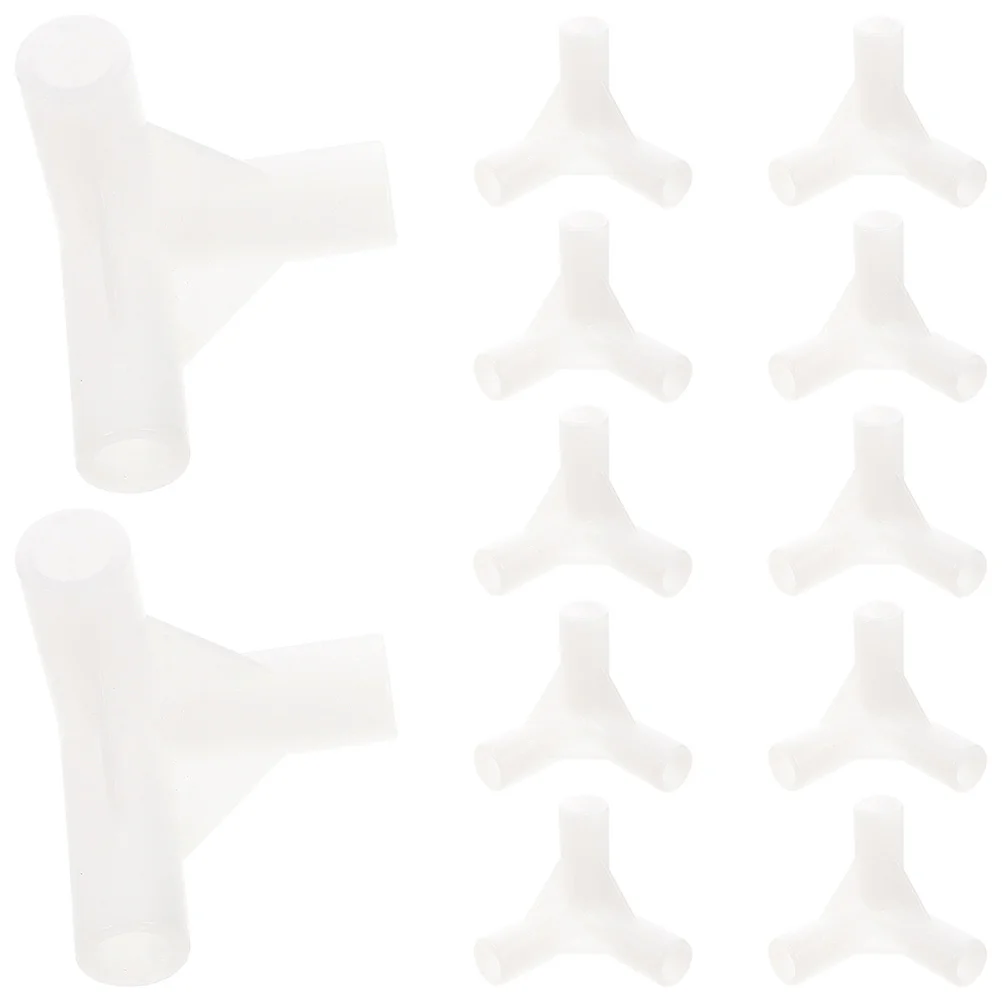 

24 Pcs Tent Gazebo Outdoor Accessories Pipe Fittings for Greenhouse Frame Canopy Kit White Replacement Parts