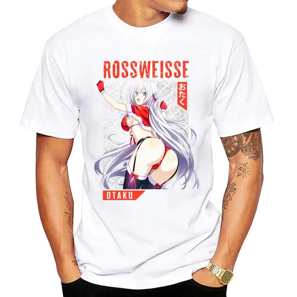 

New Arrival Cute Aesthetic Anime Sexy Waifu High School DxD Asia Argento Koneko TouJou Rossweisse Print Men Fashion Tshirt