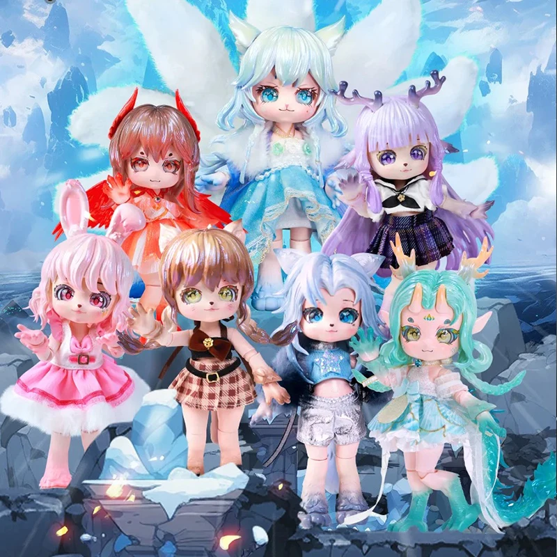 MAYTREE The Book Of Beasts Blind Box 1/12 Bjd Dolls Mystery Box Cute Beasts Abnime Action Figure Kawaii Designer Doll Toys Gifts