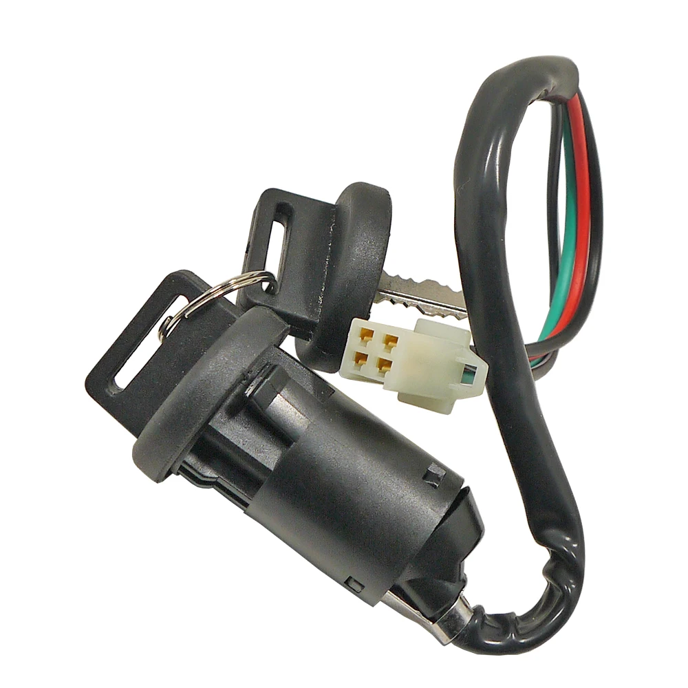 4 Pin Universal Motorcycle Ignition Switch Electric Door Lock With Dust Cover ATV Key For Honda Yamaha Kawasaki Dirt Bike