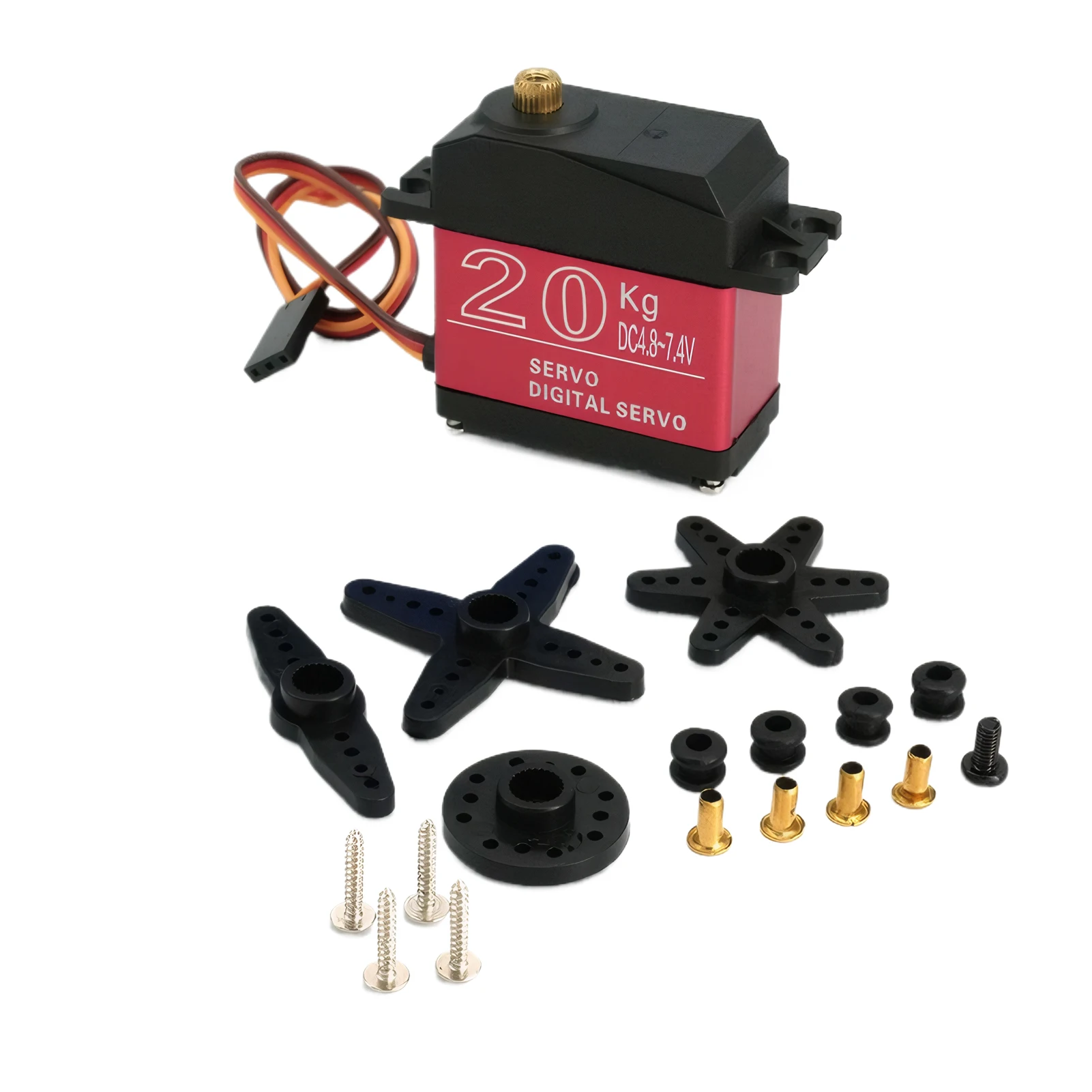 High Reliability Servos For R/C Truck Performance Enhancement ABS Digital Steering Gear Robot Arm 20kg