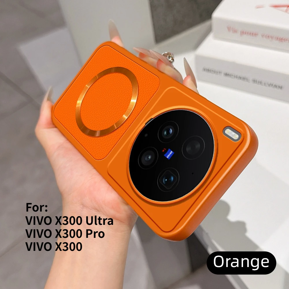 For VIVO X300 Ultra X300 Pro Case New Lychee Pattern CD Magnetic Ring Ultra-Thin Cover For VIVO X300 Anti-drop Bumper Funda
