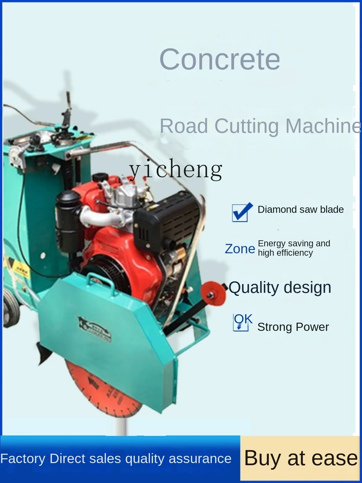 Tqh Road Cutter Gasoline Diesel Cement Road Concrete Cutting Machine Joint Pavement Road Marking Machine