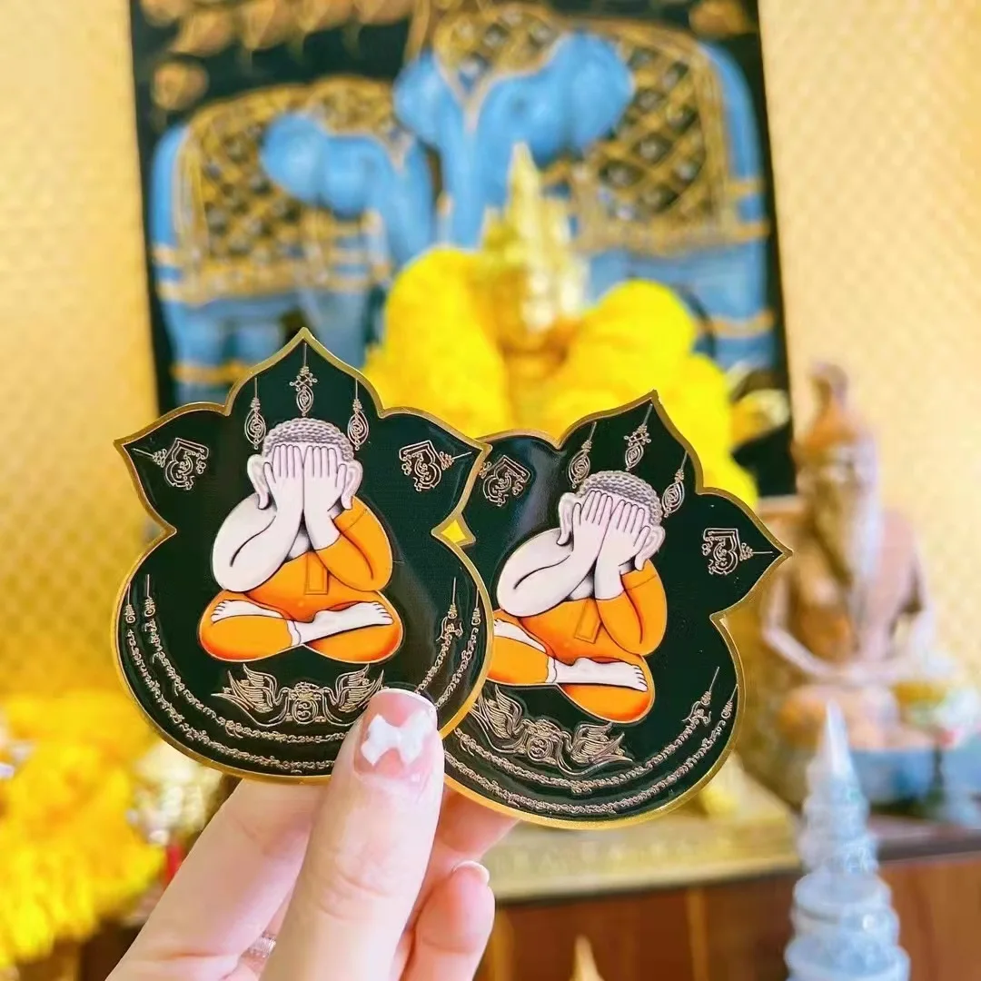 FREE SHIP 2P 2023 Buddhism HOME CAR buddha Amulet Mobile phone sticker exorcise evil spirit Bless safe Bring good luck talisman