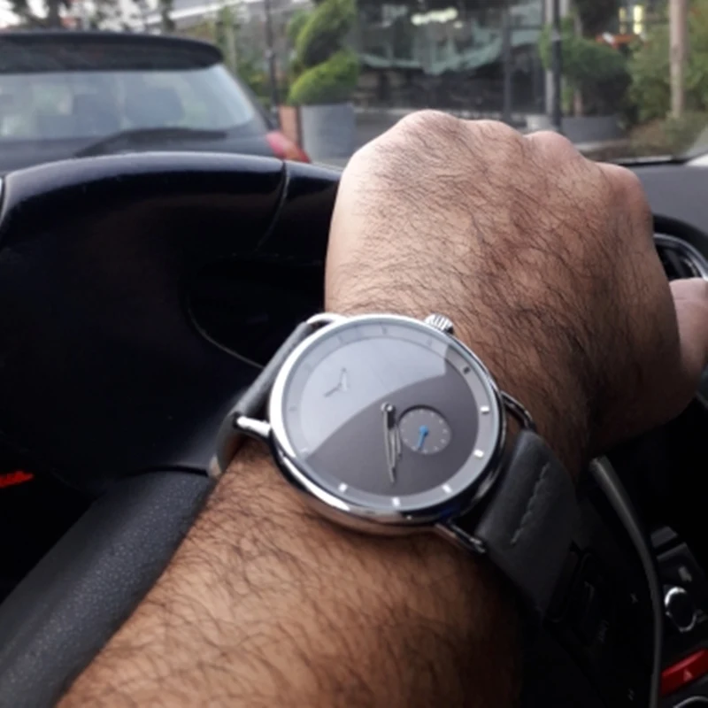 Men's Simple Waterproof Leather Quartz Watch