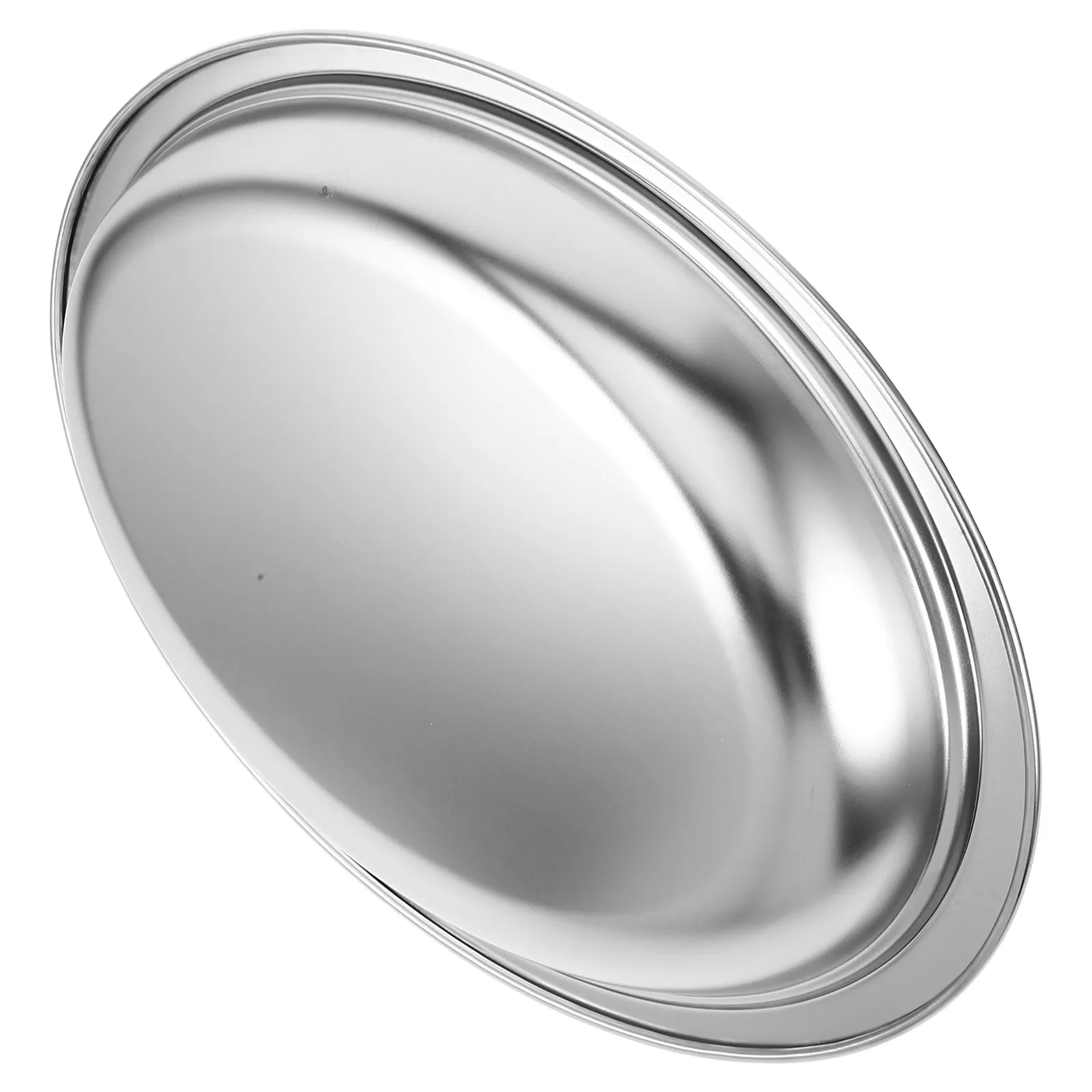 Stainless Steel Fish Steaming Plate Oval Shape Fine Workmanship Suitable for Family Reunions Parties Birthday Bbq Food Serving