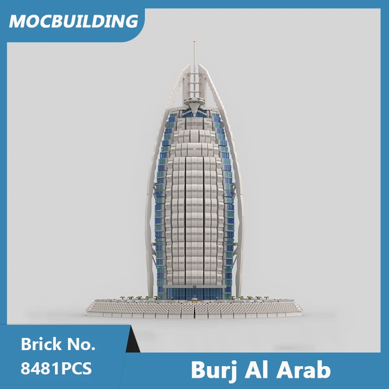 MOC Building Blocks Burj Al Modello arabo Mattoni assemblati fai-da-te Serie di architettura Educativi creativi Raccogliere giocattoli Regali 8581 pezzi