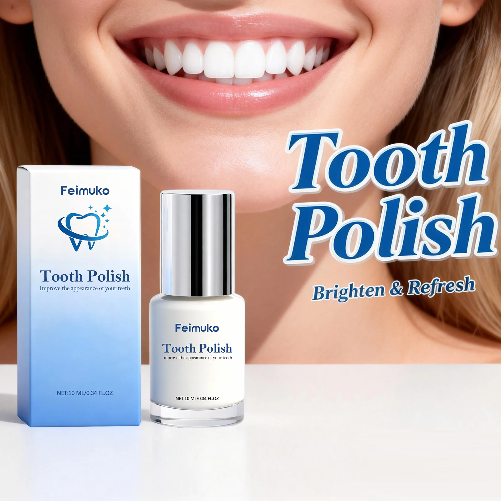 

Tooth Polish Teeth Whitening Paint for Whiten Teeth Remove Coffee Stain Strengthen Tooth Enamel Fresh Breath Tooth Cleaning Tool