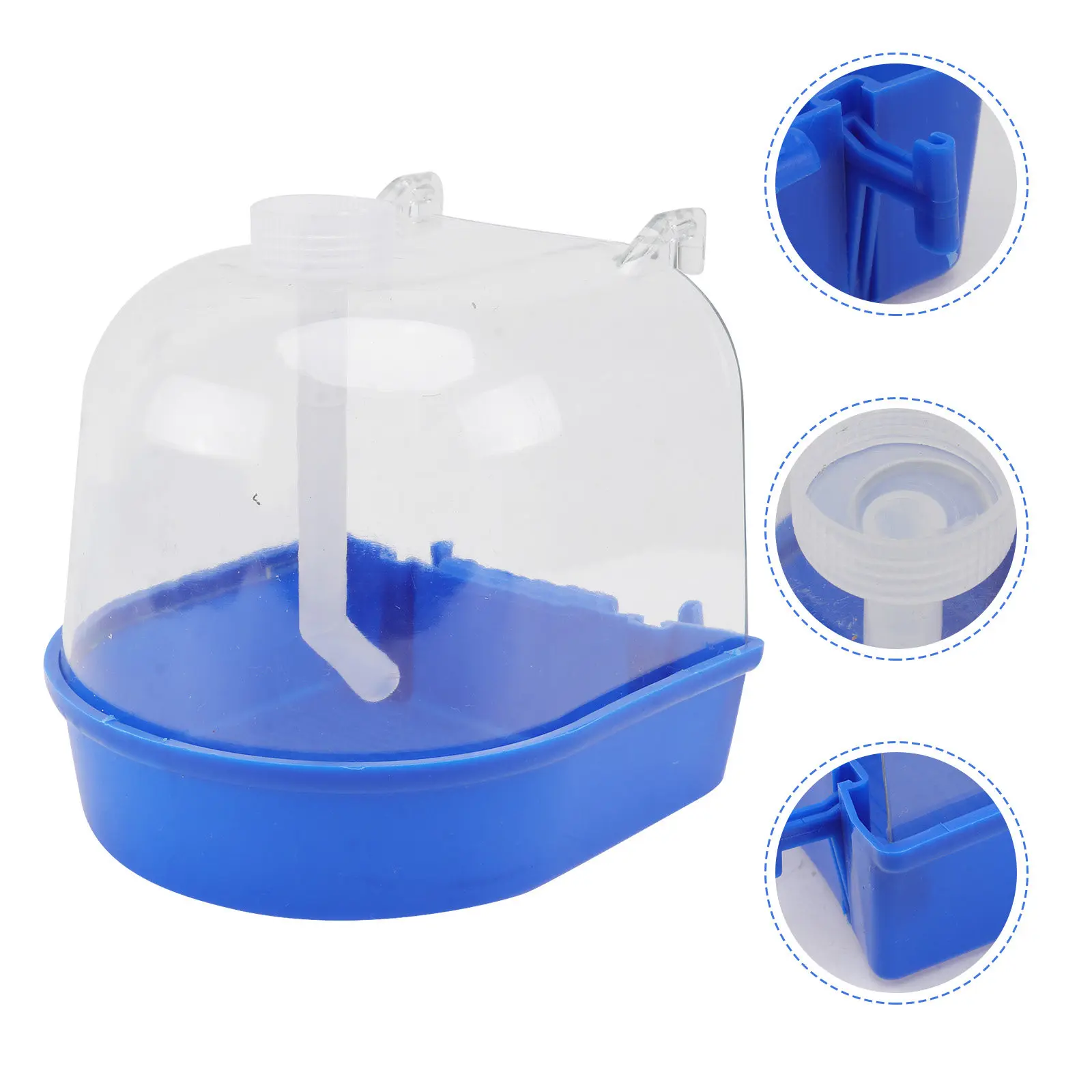 

1Set Cage Outer Hanging Bird Bath Tub Pet Bird Supplies Parrot Bathing Tub for Budgerigar Finch PVC Reusable Eco Friendly