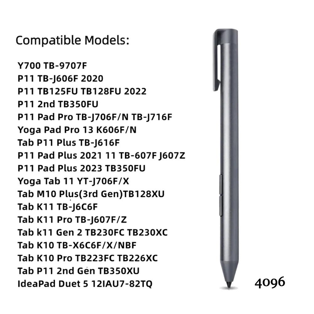 Active Touch Stylus Compatible with Lenovo Xiaoxin P11/Tab P11 Pro/Pad P11 Plus J607 J716 Precision Pen