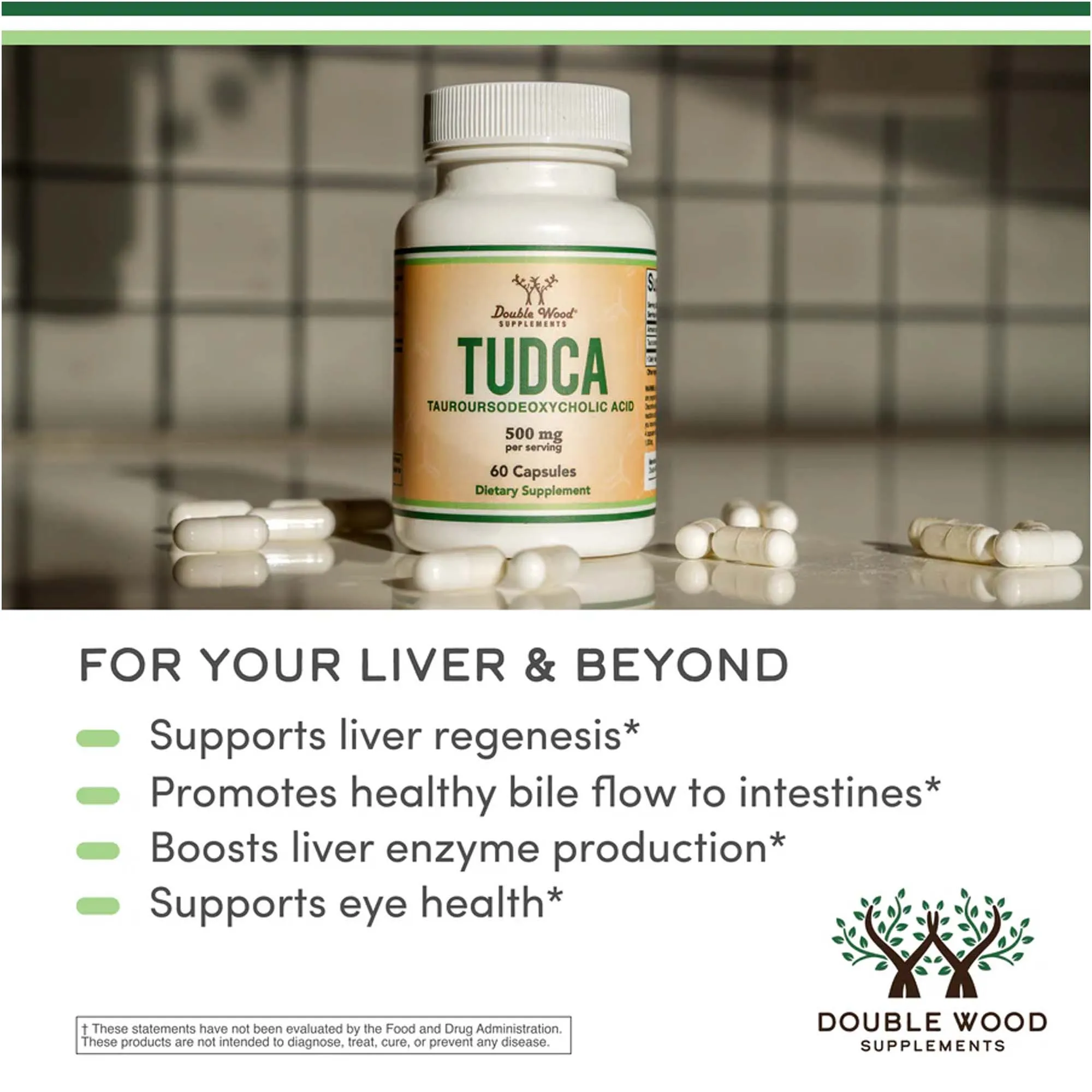 

TUDCA Supplement - Support Liver Detox, Cleanse & Repair, Boost Digestive Function, Immune System, Promote Overall Health