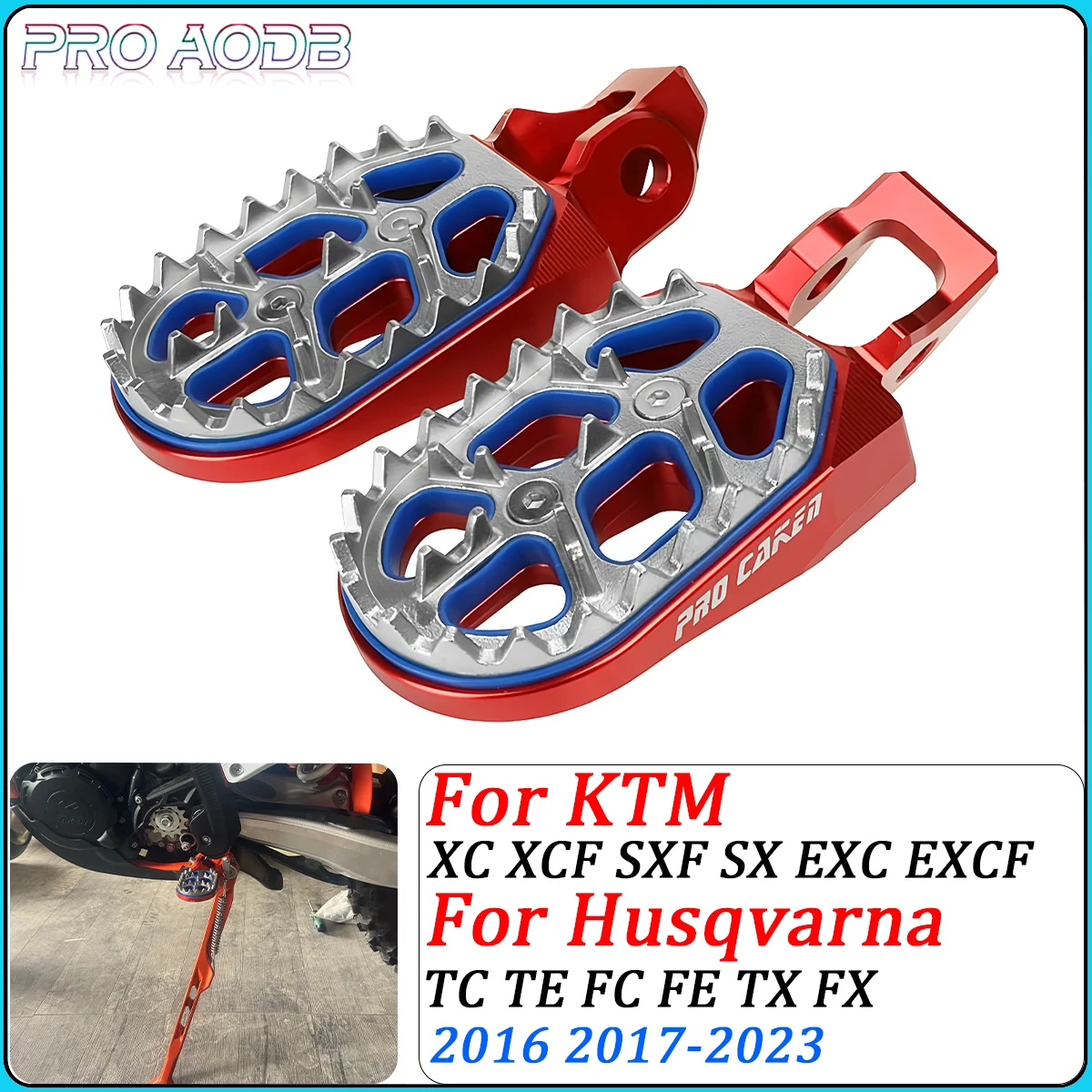 

Motorcycle Foot Pegs FootRest For KTM XC EXC EXC-F SX SX-F 125-500 For Husqvarna TC FC TE FE TX FX Gas Gas MC EC EX 2016-2023