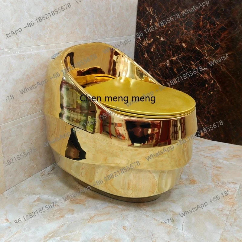 Z189 مرحاض مقعد ذهبي سيفون سوبر سبين فندق منزلي ذهبي #3