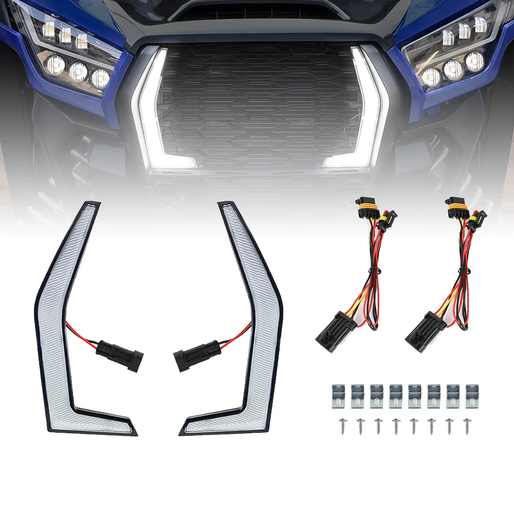 

Front Signature Accent Light Grille Lamps LED Accent Lights Assembly for Kawasaki Teryx KRX 1000 2020 2021 2022 Accessories