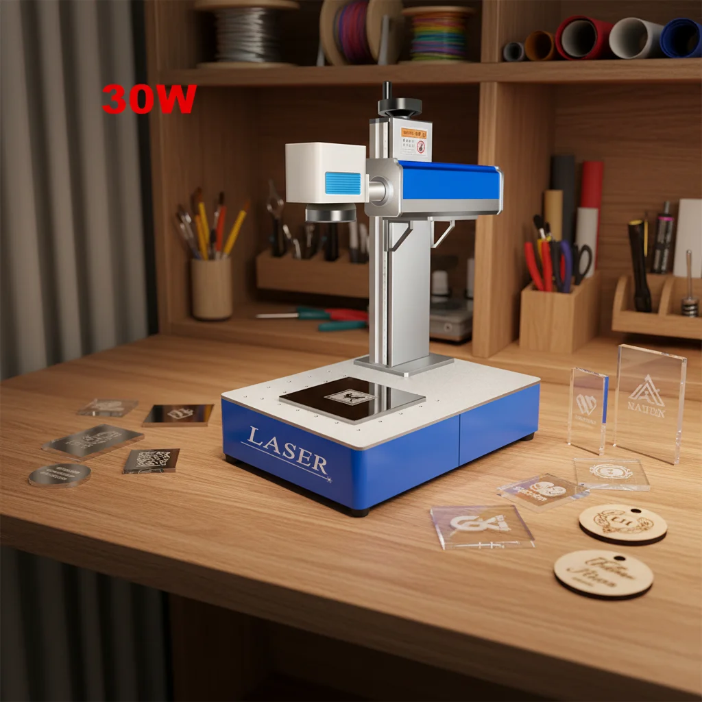 

Настольный мини-лазерный маркировочный станок LY 30W для гравировки по металлу, ПВХ, пластику, нержавеющей стали, а также для разборных моделей из картона