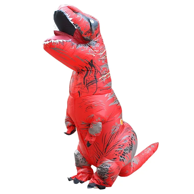 Adults Kids Inflatable Dinosaur Costume Carnival Party Halloween Outdoor Activities Role Playing T-Rex Inflatable Suit Gift