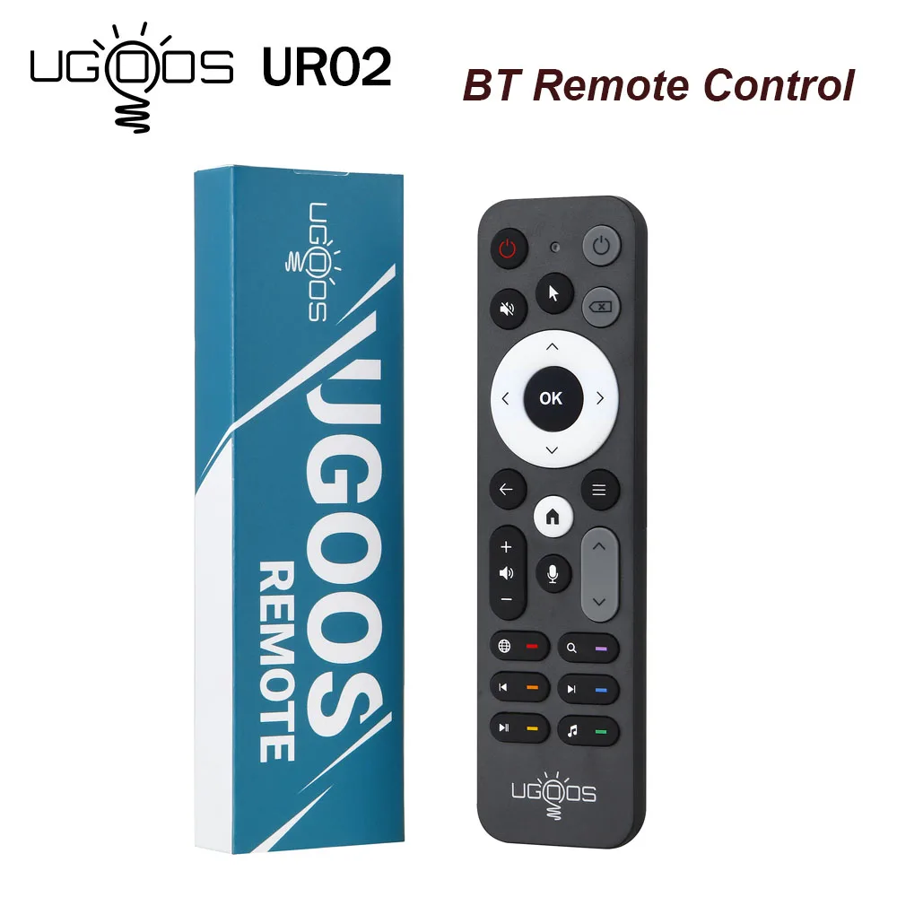 Original UGOOS UR02 BT Voice Remote Control Replacement for Ugoos X4 X4Q Cube Pro Extra TOX1 TOX3 TOX4 AM8 PRO AM6B PLUS TV Box