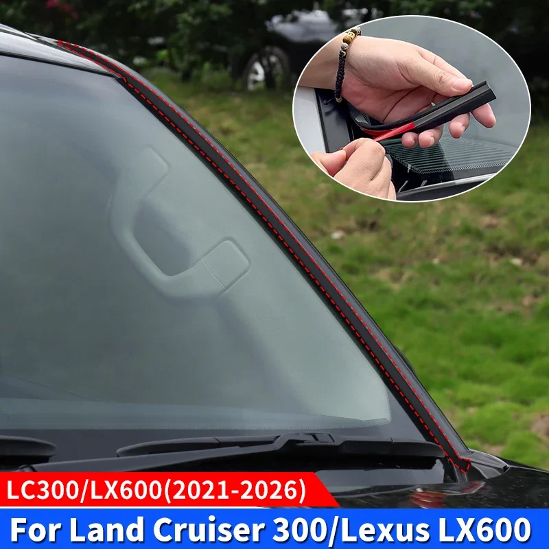 

Для Toyota Land Cruiser LC300 300 Lexus LX600 2021-2026 уплотнитель переднего лобового стекла силиконовые водонепроницаемые пылезащитные аксессуары