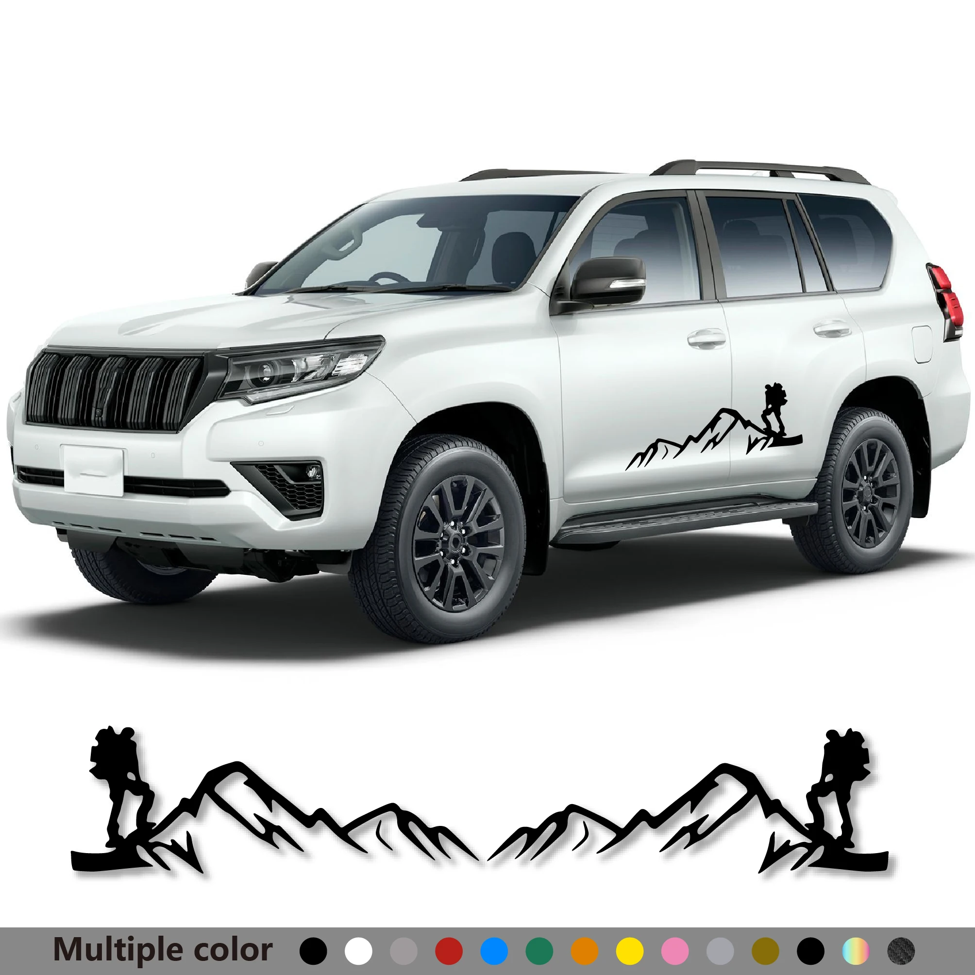 

Climbing Mountain Graphic Die-Cut Vinyl Decal Car Sticker For Caravan RV Camper Van Decoration Auto Body Exterior Accessories