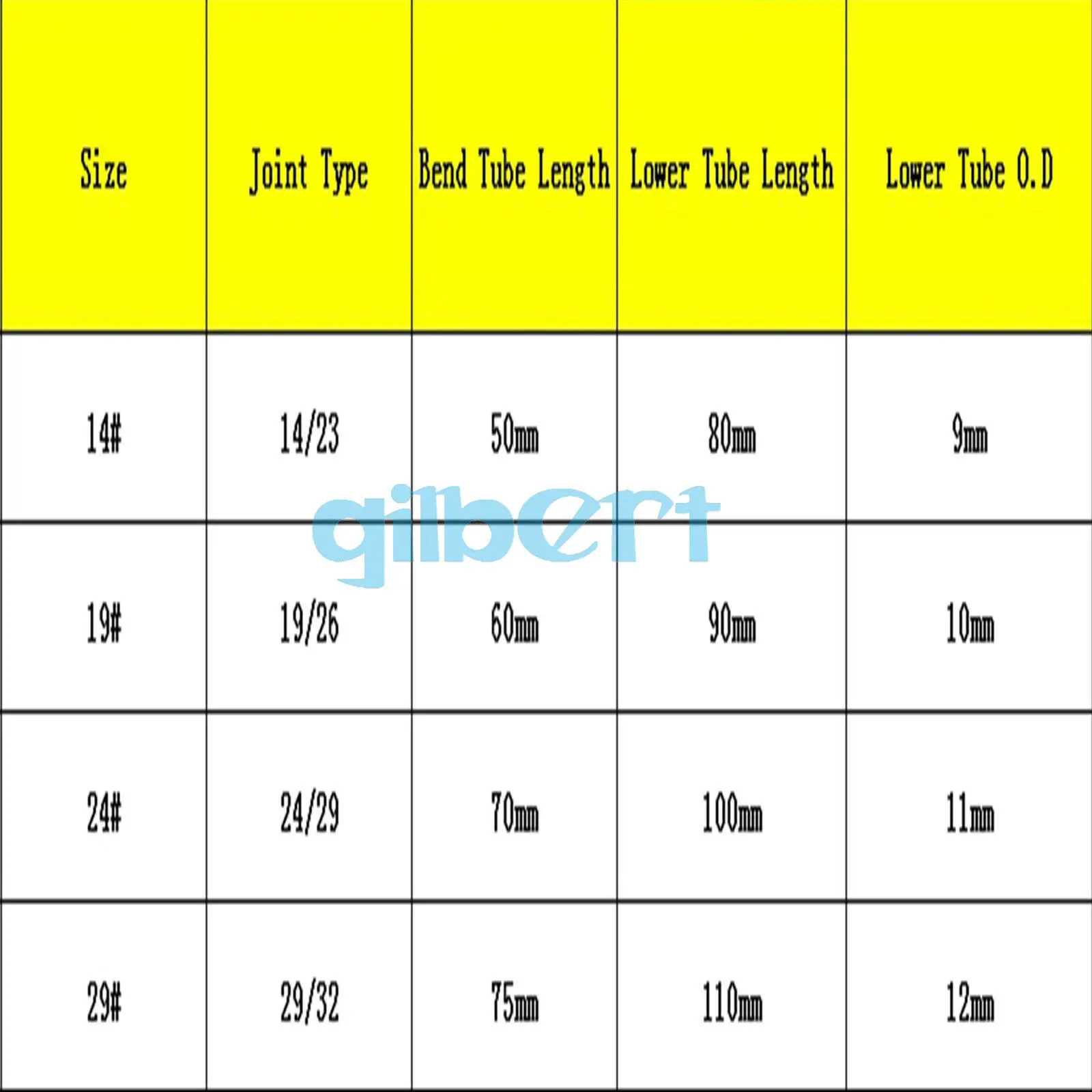 14/23 19/26 24/29 29/32 Joint Distilling Glass Adapter 105 Degree Bend Laboratory Glassware