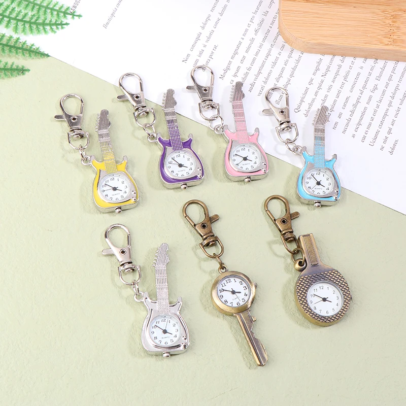 Lovely Fashion Pocket Pendant Key Ring Clock Creative Quartz Watch Hanging