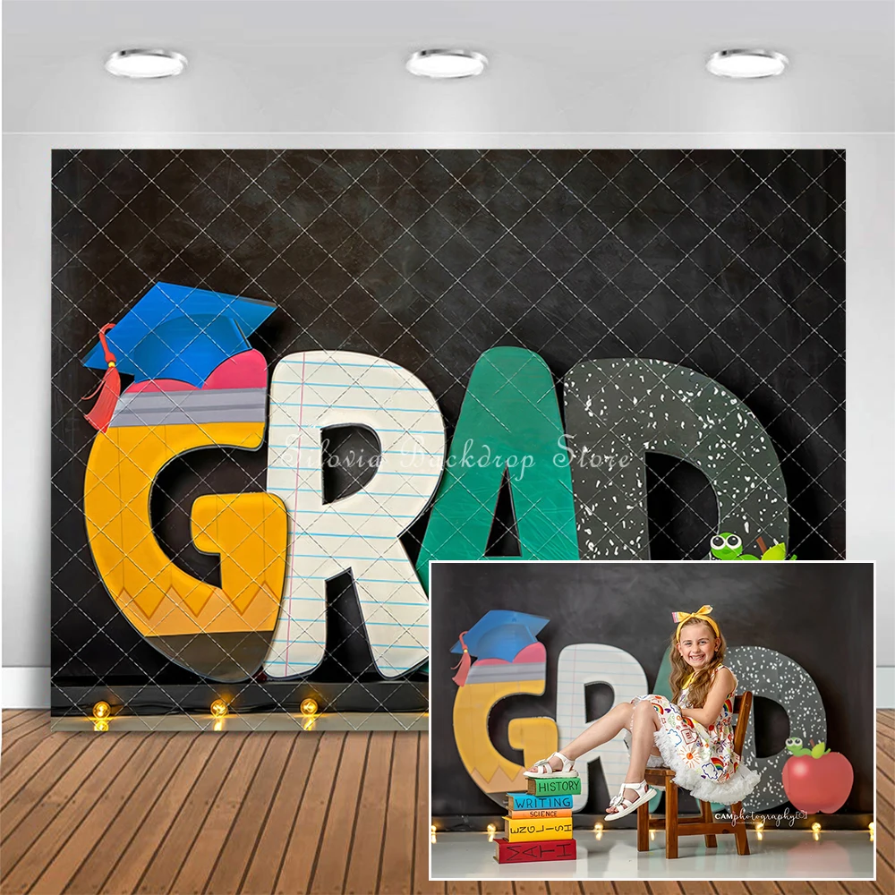 

Little Grad Photo Background Graduate Kids Baby Cake Smash Photography Backdrop Back to School Photocall Photo Studio Props