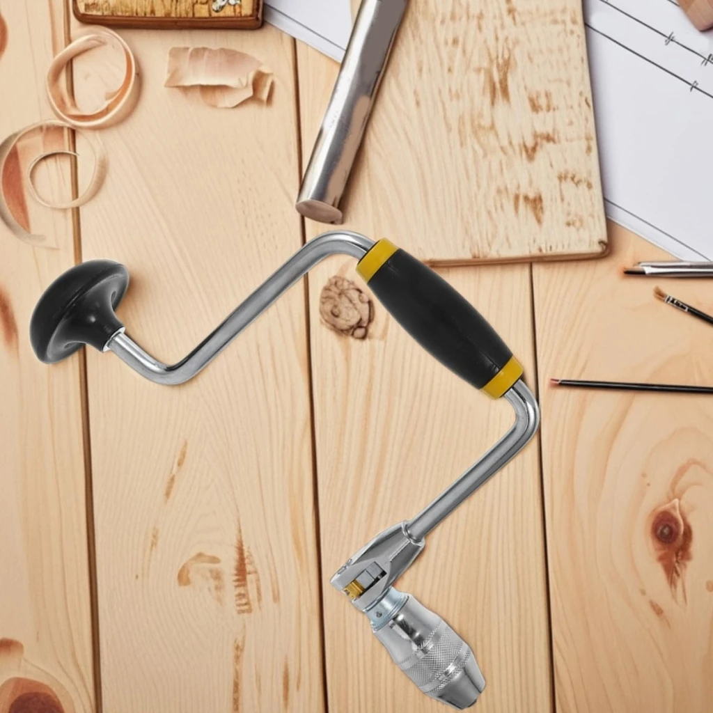 

Heavy Duty Hand Crank Drill with Ergonomic Handle Hand Punch Not slip Handle Drill Tool for Versatile Use In Carpentry