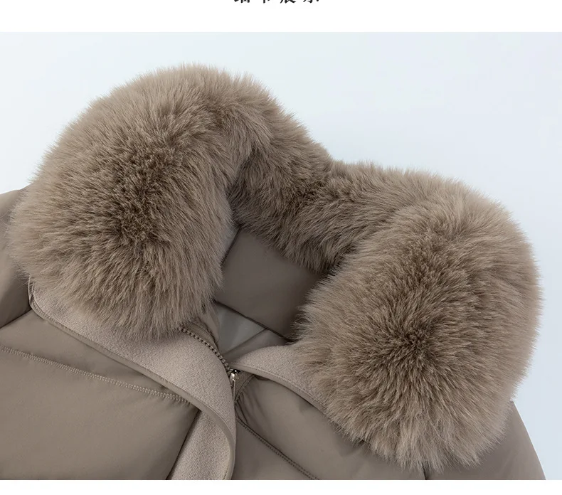 Simple Faux Fur Collar Padded Parka Women Thick Warm Winter Puffer Jacket 2026 Ladies Office Wear Casual Solid Zipper Outerwear