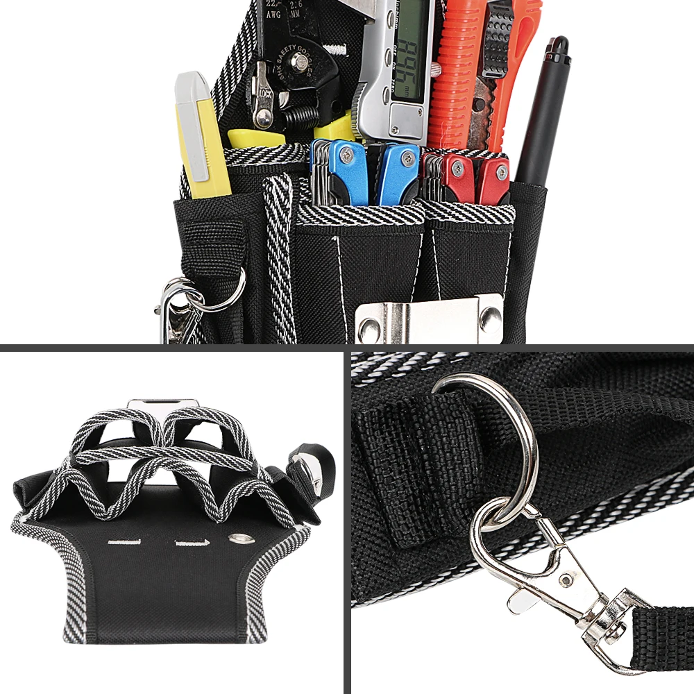 DIYWORK Carpenter Tool Bag Drill Screwdriver Utility Kit Holder Drill Hammer Storage Waist Pocket Tool Belt Pouch Bag