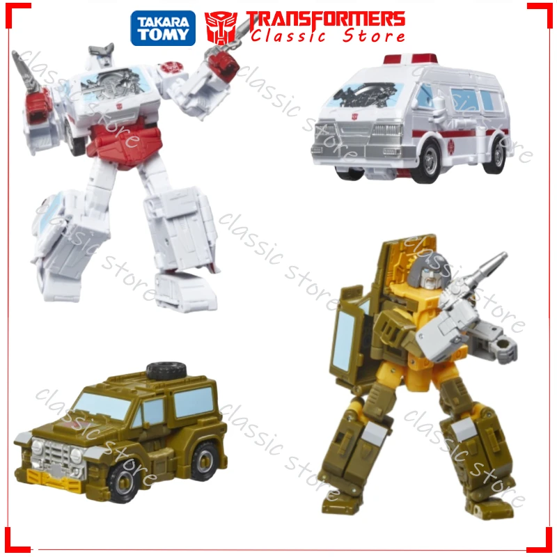 In magazzino Classic Transformers Toys Studio Series SS-86-27 Brawn & SS-86-28 Ratchet Cybertron Autobots Action Figures da collezione