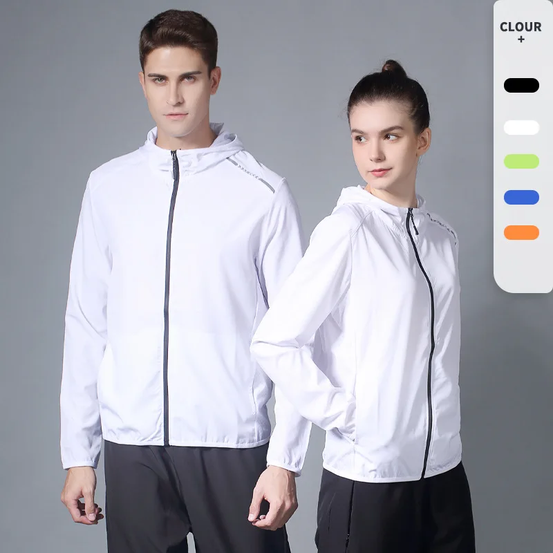 Ropa de protección solar UPF 50 + UV, chaqueta de secado rápido con bolsillo, cortavientos, camisa transpirable para correr y ciclismo, 2023